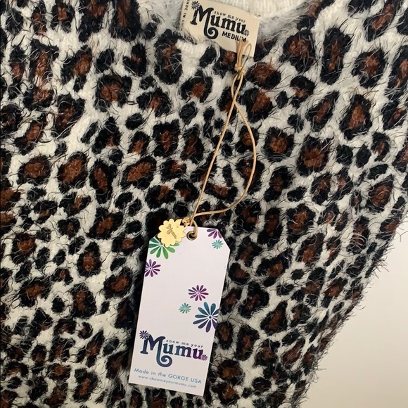 Show Me Your MuMu Ricki Tank Fuzzy Cheetah Size M - Picture 2 of 5